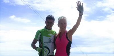 Ingrid Perols Cycling on the  tour with redspokes